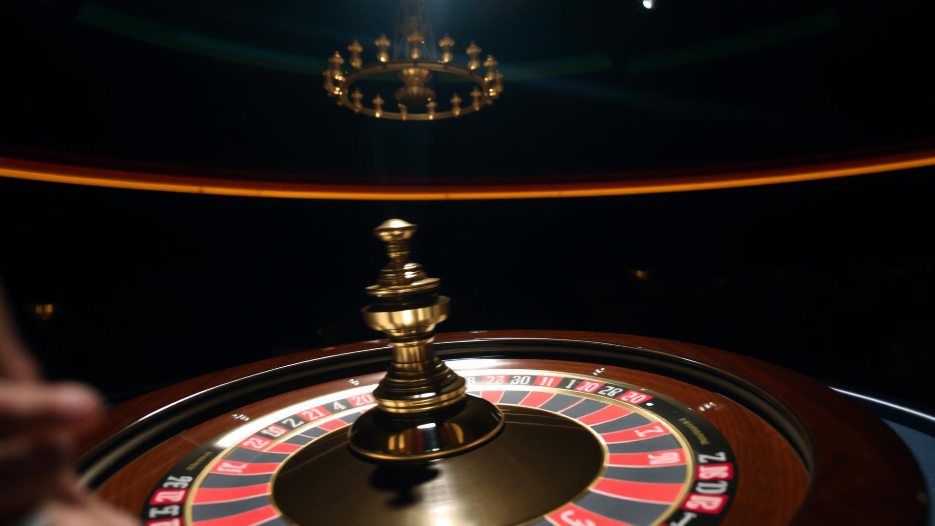Roulettewiel in een sfeervolle live casino studio